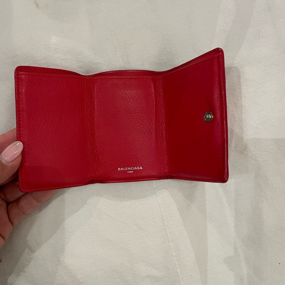 Balenciaga Paper Mini Wallet in Red - Picture 4 of 5